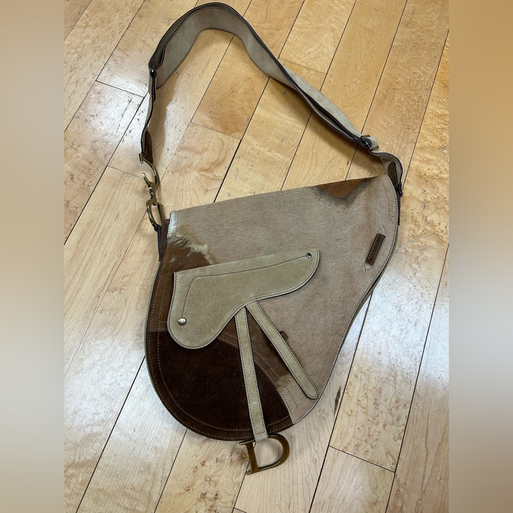 Christian Dior limited  Edition Ponyhair Baudrier Saddle bag